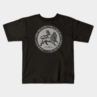 Selassie I Lion of Judah BW Kids T-Shirt